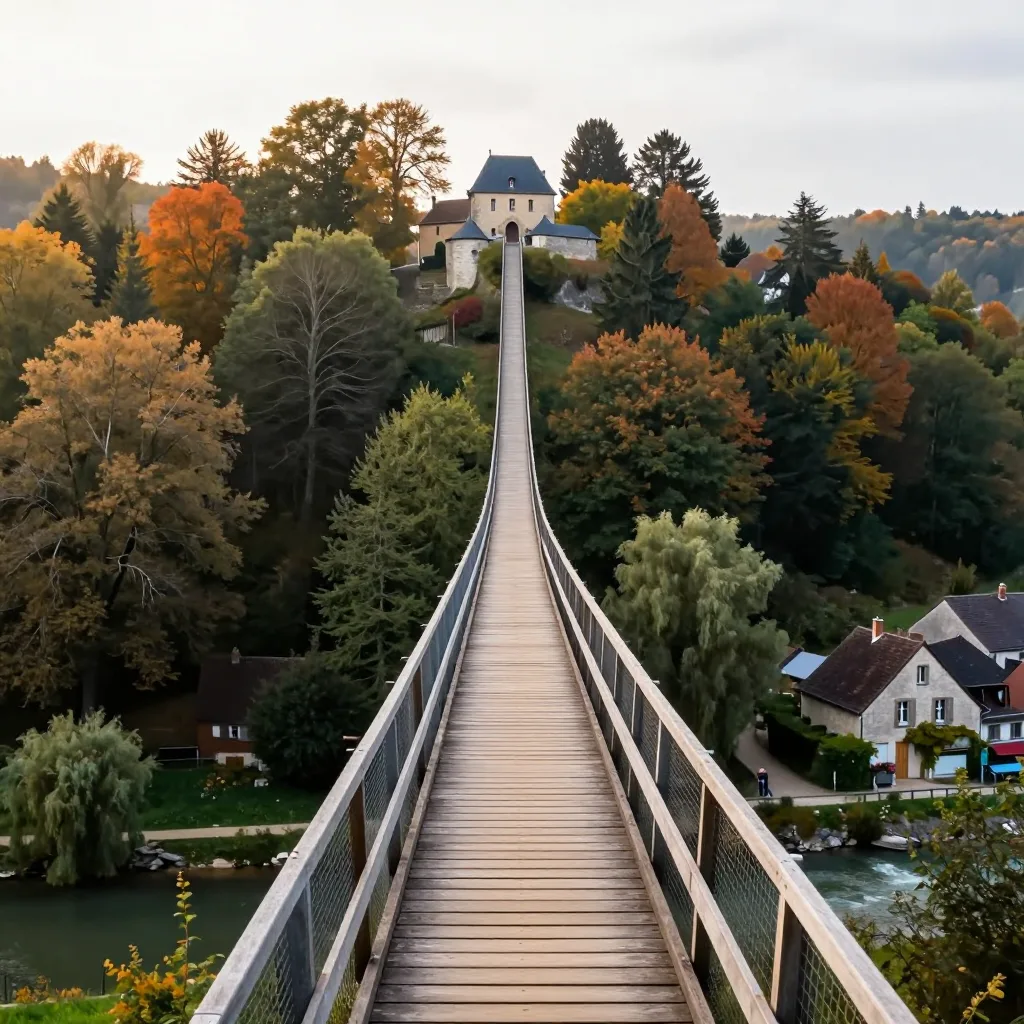 La passerelle himalayenne de Sainte-Cécile : traversée aérienne de la Semois