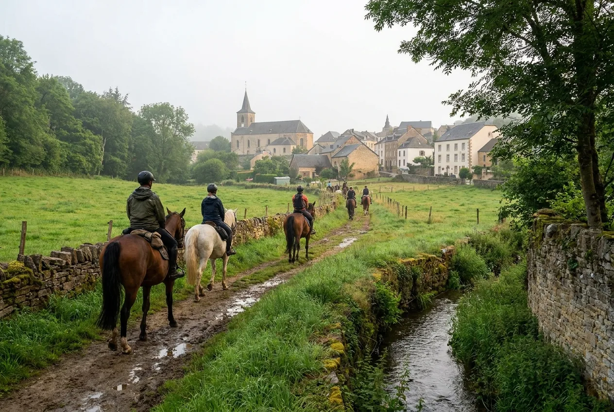 Equitrail: Wasserritt durch die Landschaft von Virton