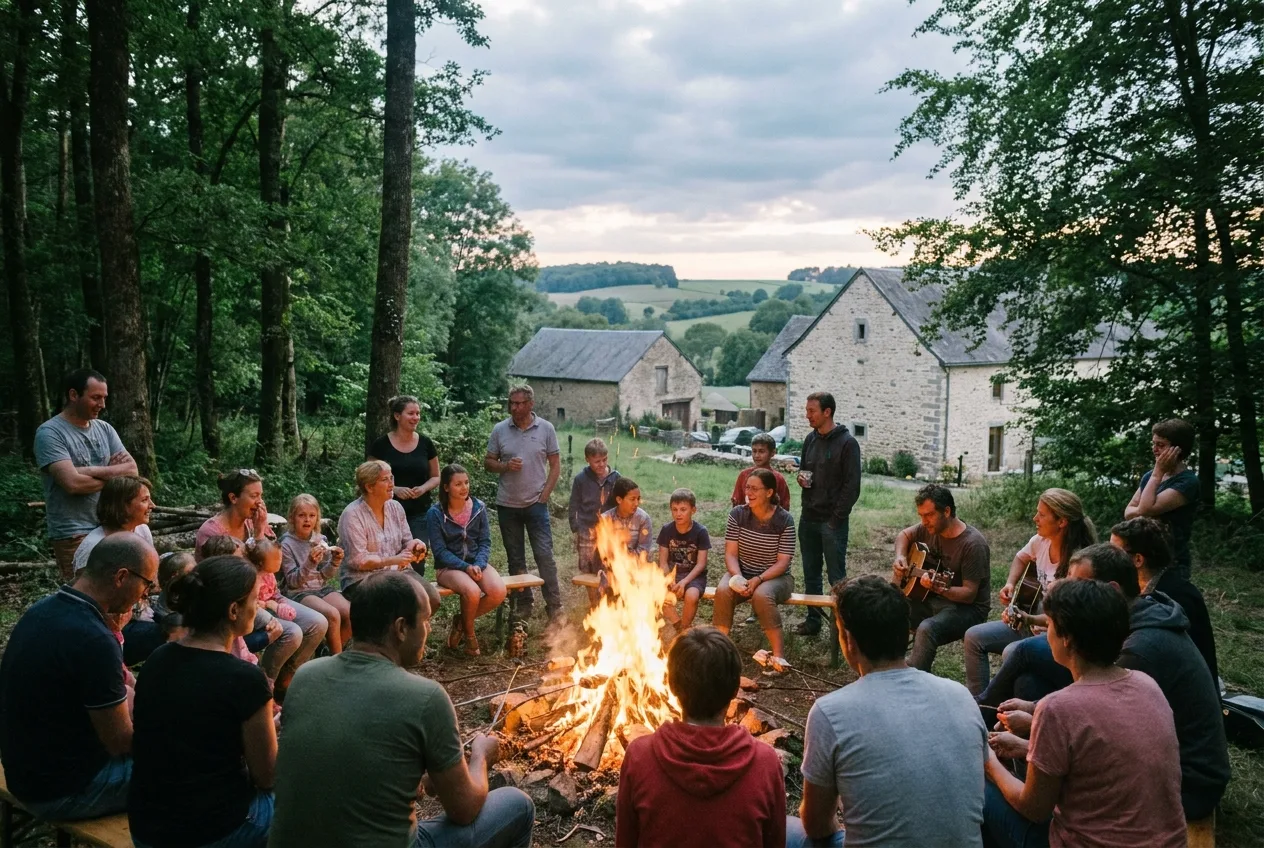 Soirée feu de camp à Latour