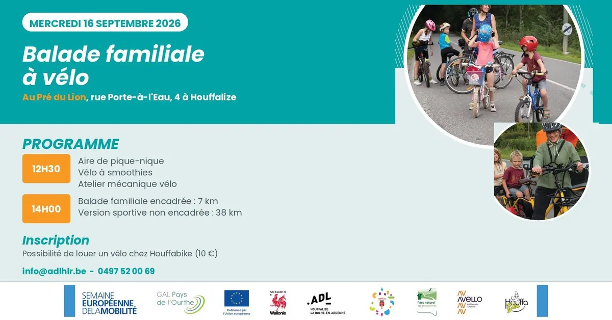 Balade familiale à vélo pour la Semaine de la Mobilité 2026