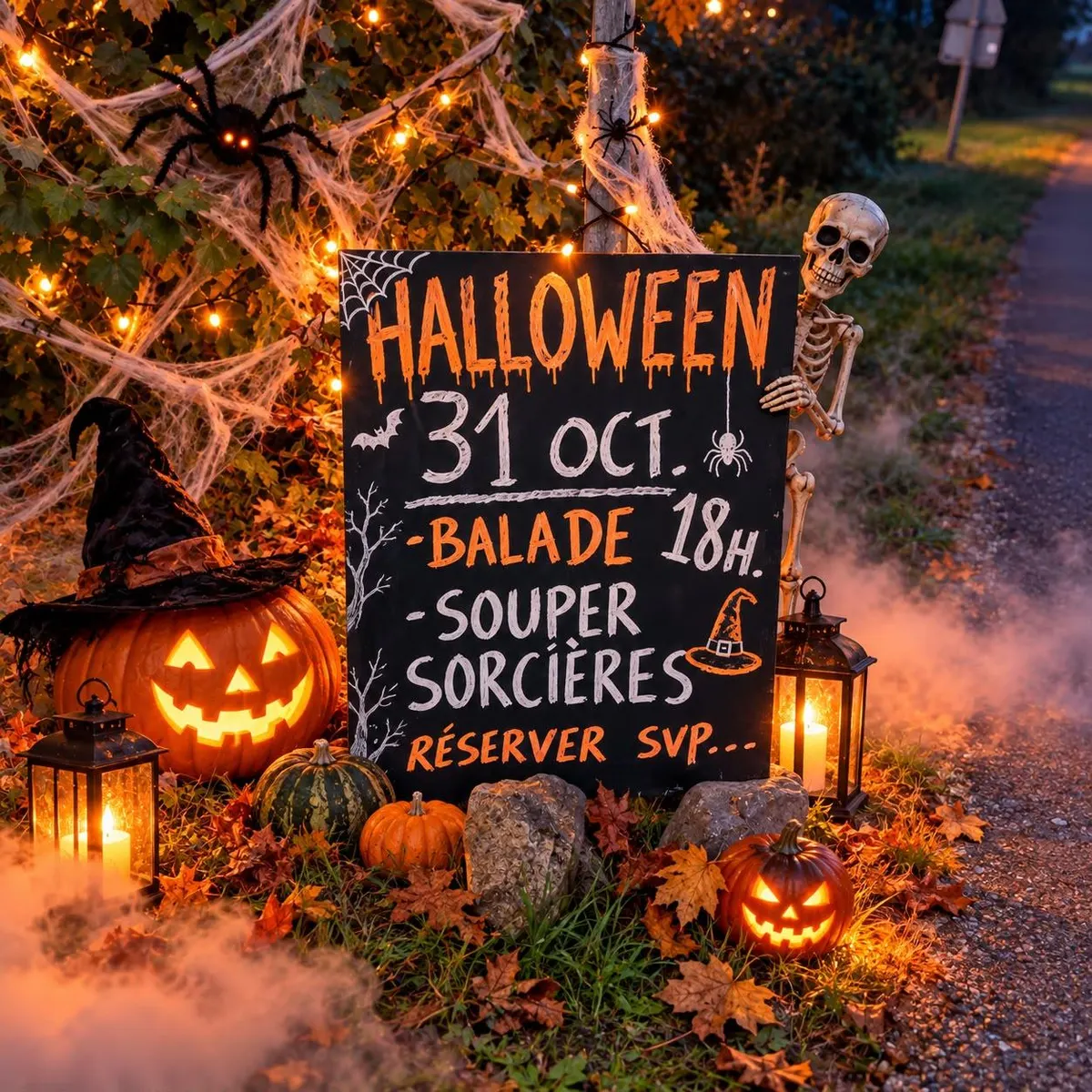 Halloween 2026 : balade au crépuscule puis dîner des sorcières