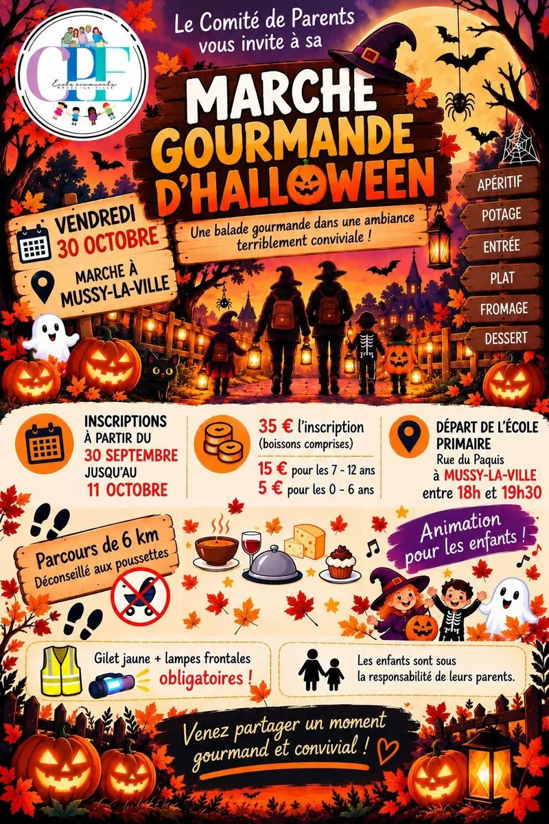 Marche gourmande sur le thème d'Halloween
